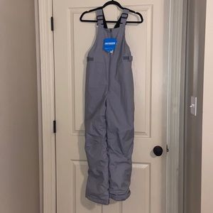 NWT Columbia Youth LG Snowslope Bib- Gray